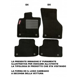 SERIE TAPPETI SAGOMATI MOQUETTE (4 PZ) C/2TAPPI X ALFA MITO 2008-