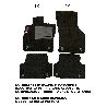 SERIE TAPPETI SAGOMATI MOQUETTE (4 PZ) C/2TAPPI X VW GOLF 6 2008- ATTACCO OVALE