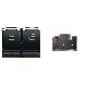 BLOCCO COMANDI NERO/CROM ANT SX ALZAV ANT DX + SX 4PIN VW CADDY 2010-2017 / GOLF VI 2008-2012