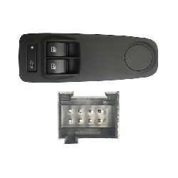PULSANTIERA ANT. SX CITROEN JUMPER 06- / FIAT DUCATO 2006-2012 / PEUGEOT BOXER 06- ALZAV. C/BLOCCO PORTE COLORE GRIGIO 2 INTERRU