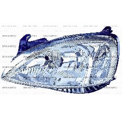 FARO H7/H7 PRED. REG. ELET DX OPEL CORSA 2002-