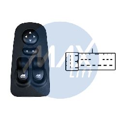 PULSANTIERA ANT SX ALZAV. E RETROV ELETT. 2 INTERI 16 PIN LANCIA Y 2003-2011