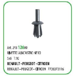 25 PZ - RIVETTO AD INCASTRO NERO 5 X 11.5 RENAULT ( 55156Z )