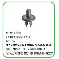 50 PZ - RIVETTO AD INCASTRO NERO 8.0X11 ? MM.8 FIAT ( 50531Z )