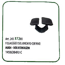 50 PZ - BOTTONE FISSAGGIO ISOLAMENTO COFANO AUDI-VW 1N586384901C ( 50146Z )