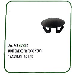 50 PZ - BOTTONE COPRIFORO NERO 19.5X10.35 T:21.23 UNIVERSALE ( 50486 )