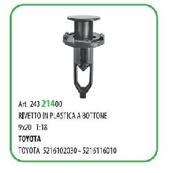 10 PZ - RIVETTO IN PLAST. A BOTTONE T18-9X28 ? MM.9 TOYOTA ( 71514 )