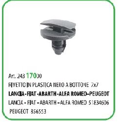 50 PZ - RIVETTO IN PLAST. A BOTTONE T20-8.5X13 ? MM.7 PEUGEOT ( 71469Z )