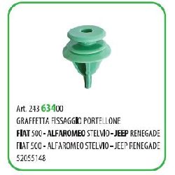 25 PZ - GRAFFETTA FISSAGGIO PORTELLONE FIAT 500 ALFA ROMEO STELVIO / JEEP ( 58213T )