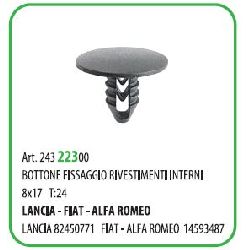 100 PZ - BOTTONE FISSAGGIO RIVESTIMENTI 9.5X19 ? MM.8 FIAT ( 50511Z )