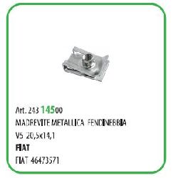 100 PZ - MADRE VITE METALLICA 20.5X14.1 X VITE M5 FIAT 46473571 ( 57147Z )