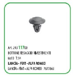 100 PZ - BOTTONE FISSAGGIO RIVESTIMENTI 7.5X12 ? MM.6 FIAT ( 50525 )