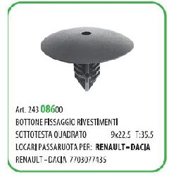 100 PZ - BOTTONE FISSAGGIO RIVESTIMENTI 12.5X22.5 ? 9 RENAULT ( 50129Z )