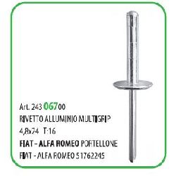 100 PZ - RIVETTO MULTIGRIP T.L. MM16 ? MM 4.8X25 FIAT ( 40668Z )