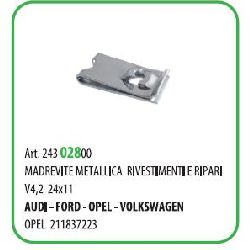 100 PZ - MADRE VITE METALLICA 20.5X11 VITE 4.2 OPEL ( 70114 )
