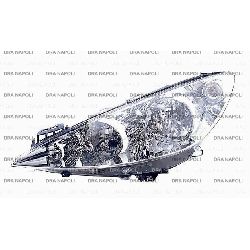 FARO H1-H7 CON MOTORE EL ETT. DX PEUGEOT 308 2007-