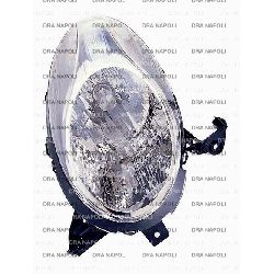 FARO H4 PRED. PER REG. ELETT. SX NISSAN MICRA 2007- PAR CROM