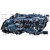 FARO H7/H7 PRED. REG EL SX BMW SERIE 3 E46 COUP/CABR 2001- PAR NERA