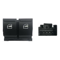 BLOCCO COM NERO/BIANCOANT SX ALZAV. ANT. 2 INTERRUI 4 PIN SEAT IBIZA / LEON / VW CADDY / EOS / GOLF / PASSAT / POLO / SCIROCCO /