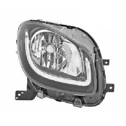 FARO DX H4 C/LUCE DIURNA A LED PARAB NERA MOD. HIGH LINE SMART FORTWO 2014- FORFOUR 2014-