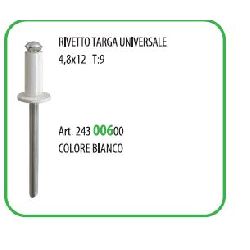 50 PZ - RIVETTO TARGA BIANCO UNIVERSALE 33133 