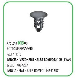 100 PZ - BOTTONE FISSAGGIO RIVESTIMENTI 8X17 ? MM.6.5 FIAT 50116 