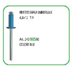 100 PZ - RIVETTO TARGA BLU UNIVERSALE 33132 