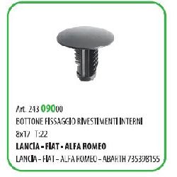 25 PZ - BOTTONE FISSAGGIO RIVESTIMENTI FIAT MM.9.5X17 ? MM.8 50177T 