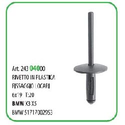50 PZ - RIVETTO IN PLAST. A BOTTONE T20-6.0X19 ? MM.6 BMW 15484Z 