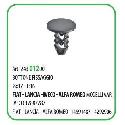 100 PZ - BOTTONE FISSAGGIO RIVESTIMENTI 9.5X17 ? MM.8 FIAT 50111 