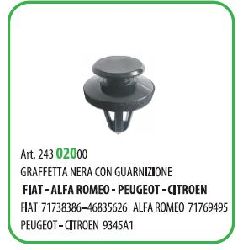 100 PZ - GRAFFETTA FISSAGGIO PEUGEOT/CITROEN/FIAT/ALFA ROMEO 50537 