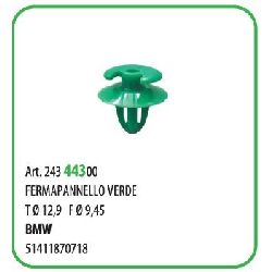 50 PZ - FERMAPANNELLI VERDE T?12.9 F?9.45 BMW 51411870718 ( 71517 )