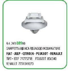 100 PZ - GRAFFETTA FISSAGGIO MODANATURE PEUGEOT/RENAULT/FIAT ( 50171T )